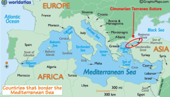 Cimmerian Terranes, modern location